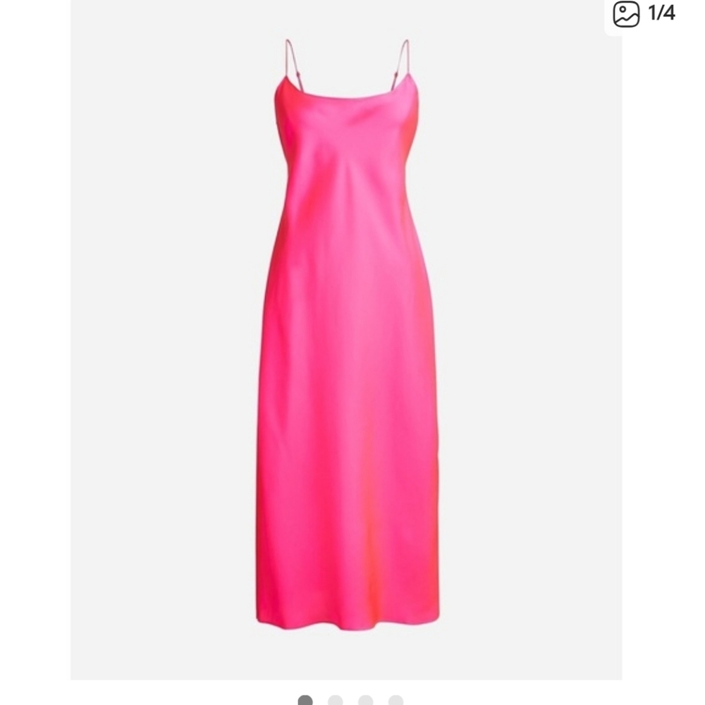 Jcrew Gywneth Slip Dress Hot Pink
